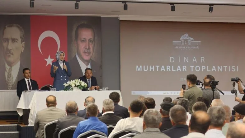 Dinar muhtarlar toplantısı Vali Yiğitbaşı