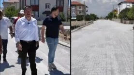 Sandıklı yol çalışmaları