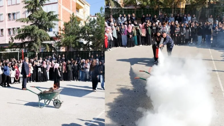 Sandıklı yangın tatbikatı