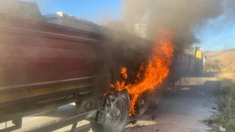 tırda yangın