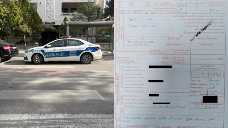 polis aracına ceza